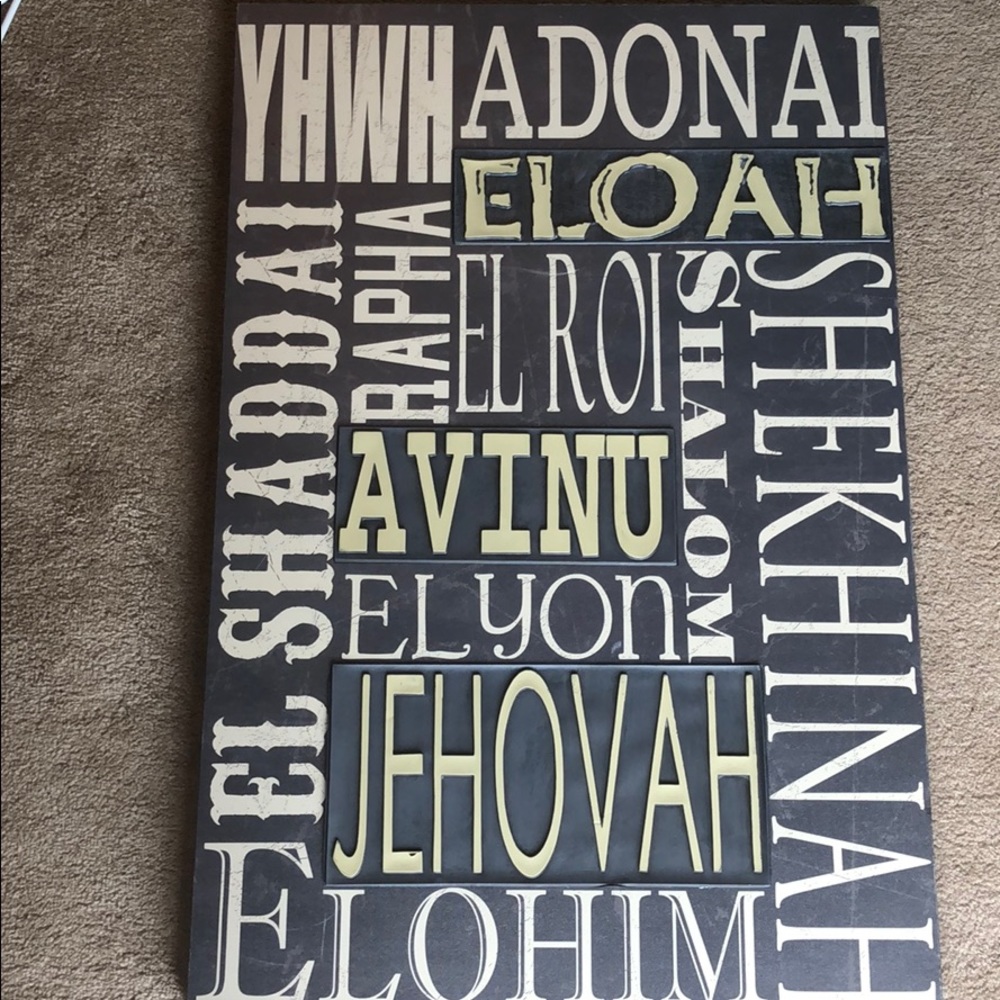 Word art wall decor
